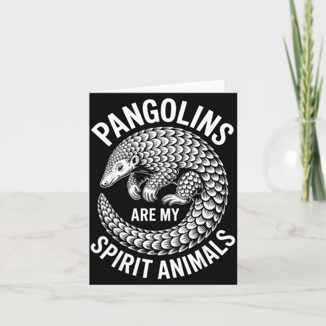 Tarjeta Pangolins Srit Animals Funny Pangolin  (Anverso)