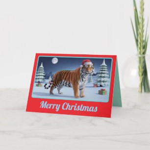 Tarjeta Panorama de los Navidades de tigres