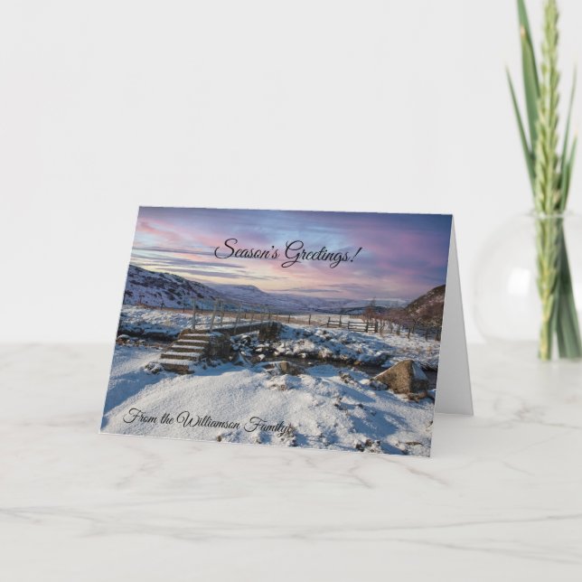 Tarjeta Panorama de Navidades de invierno escénicos (Anverso)