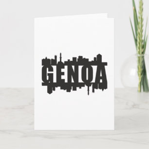 Tarjeta Panorama urbano de la ciudad de Génova Italia Idea