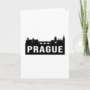 Tarjeta Panorama urbano de la ciudad de Praga Regalo diver