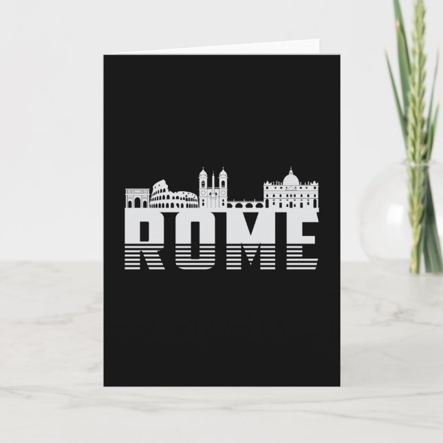 Tarjeta Panorama urbano de la ciudad de Roma Italia Regalo (Anverso)