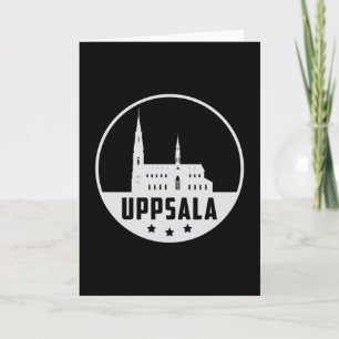 Tarjeta Panorama urbano de la ciudad de Uppsala Suecia Ide