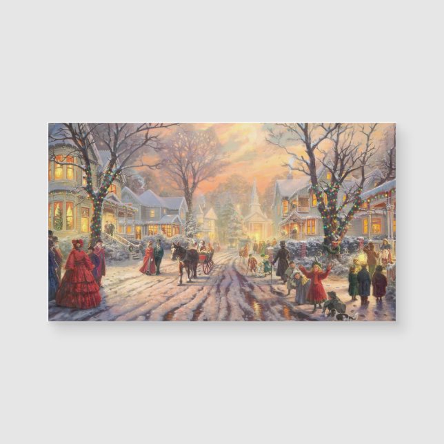 Tarjeta panorámica de nieve para Navidades victori (Anverso)