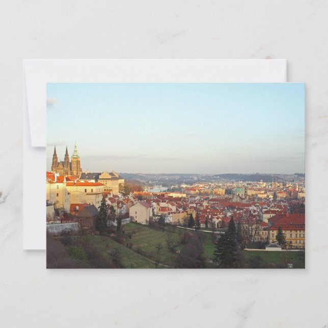 Tarjeta panorámica de Praga (Anverso)