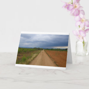 Tarjeta panorámica de ruta de tormenta