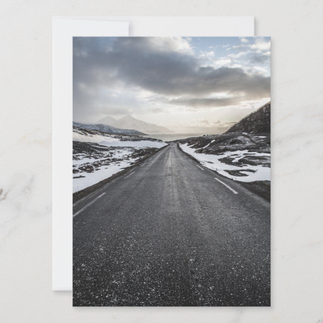 Tarjeta panorámica Road Norway Landscape (Anverso)