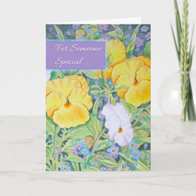 Tarjeta Pansitas Amarillas Y Blancas Para Un Cumpleaños Es (Anverso)