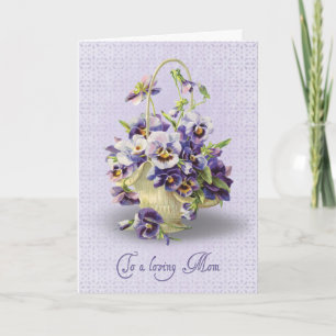 Tarjeta Pansy Birthday para mamá