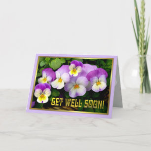 Tarjeta Pansy ~ Get Well Card