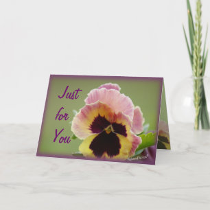 Tarjeta Pansy Just para tu personalizar en cualquier ocasi