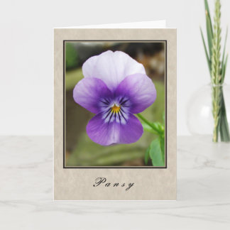 Tarjeta Pansy - Serie Floral