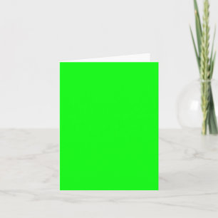 Tarjeta pantalla verde neón, saludo genial sólido brillant