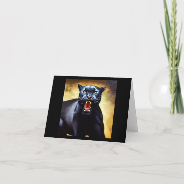 Tarjeta Pantera negra (3) Gato salvaje (Anverso)