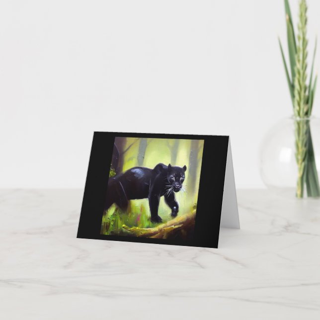 Tarjeta Pantera negra (4) Gato salvaje (Anverso)