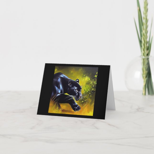 Tarjeta Pantera negra (5) Gato salvaje (Anverso)