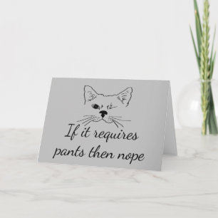 Tarjeta Pants Nope Fun Empath Introvert Cita