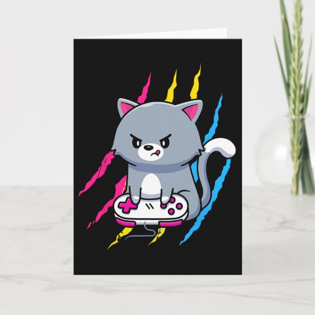 Tarjeta Panual Gaymer Geek Pride Lgbt Video Game Lover Gif (Anverso)