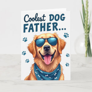 Tarjeta Pañuelo de banda azul turquesa para papá perro tar