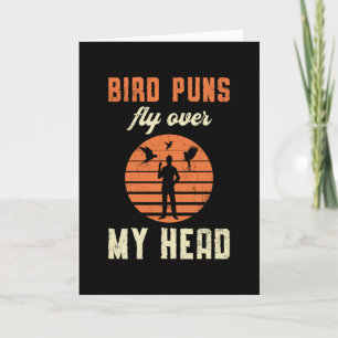 Tarjeta Pañuelos de avistamiento de pájaro vuelan sobre mi