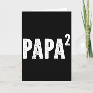 Tarjeta Papa 2 Papa al cuadrado para abuelo de nieta