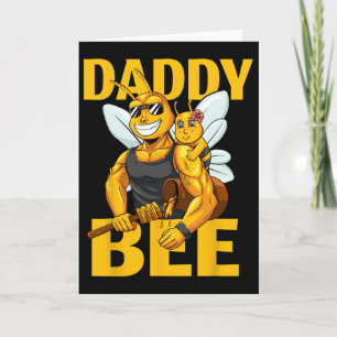 Tarjeta Papa Abeja Apicultura Miel Papa Con Hija Chica