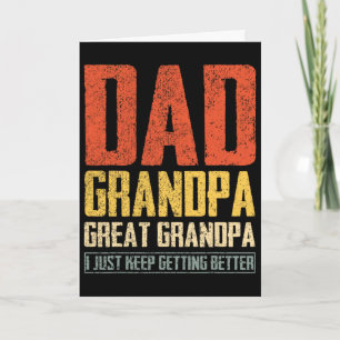 Tarjeta Papá Abuelo Bisabuelo Día del Padre Papá Abuelo