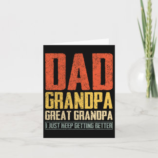 Tarjeta Papá Abuelo Gran Abuelo Padre Día Papá Abuelo
