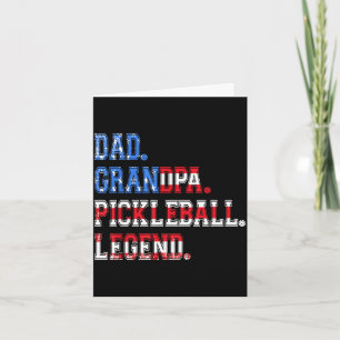 Tarjeta Papá abuelo leyenda del pickleball jugador diverti
