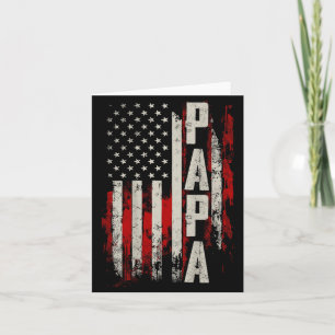 Tarjeta PAPA Abuelo Patriótico Bandera Americana Día del P