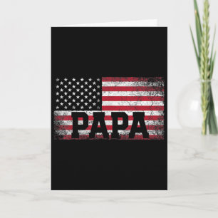 Tarjeta Papa Americano Bandera Día del Padre 4 de Julio G