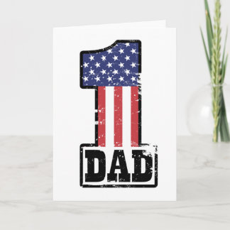 Tarjeta Papá americano del número uno
