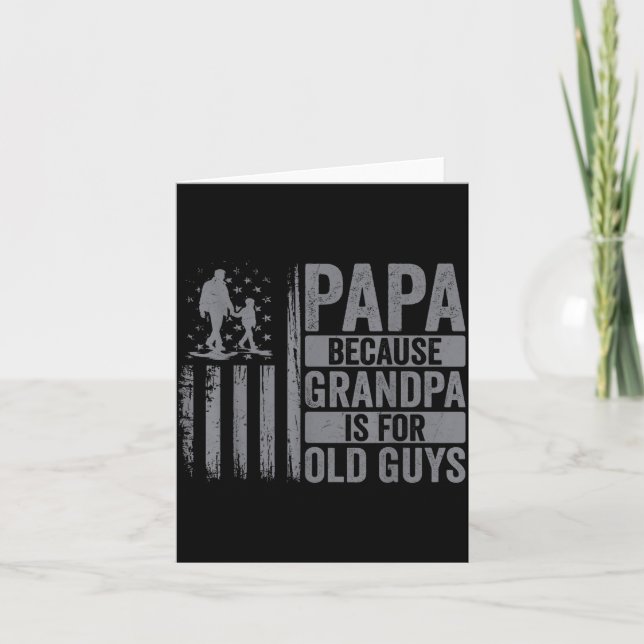 Tarjeta Papa Art For Grandpa Men From Grandkids Granddaugh (Anverso)