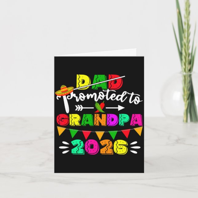 Tarjeta Papá ascendido a abuelo 2026 cinco de mayo (Anverso)