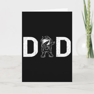 Tarjeta Papá astronauta haciendo dabbing Papá Padre Espaci