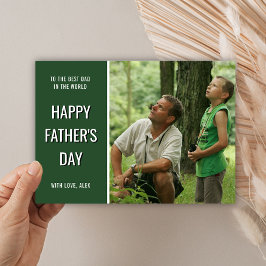 Tarjeta Papá Aventura | Foto Verde Feliz Día del Padre