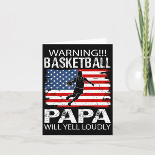 Tarjeta Papa Baloncesto Grita Divertido Papa Baloncesto 