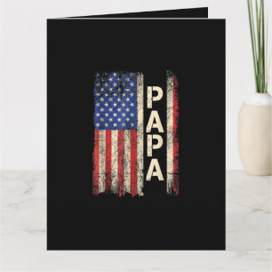 Tarjeta Papá Bandera Americana Día del Padre Para Hombres