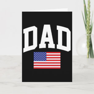 Tarjeta Papá Bandera Americana Usa Día Del Padre 4 De Juli