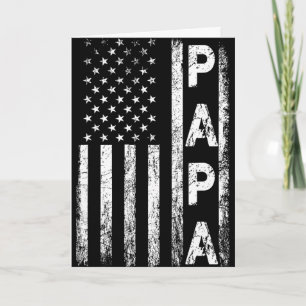 Tarjeta Papa Bandera Americana Vintage Día del Padre 4 de 