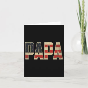 Tarjeta Papa Bandera Patriótica Americana Audaz Día del Pa