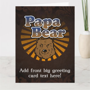 Tarjeta Papa Bear, Guay Fathers Day Vintage Look