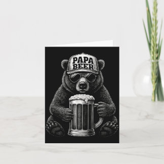 Tarjeta Papa Beer - Oso de Papá Divertido Humor de Bebida