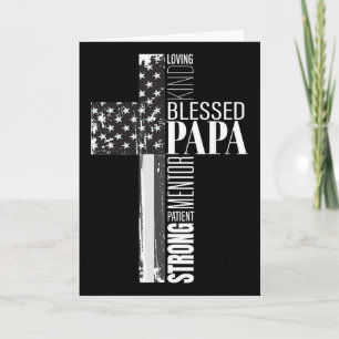 Tarjeta Papa Bendito Bandera Americana Cristiano Religioso