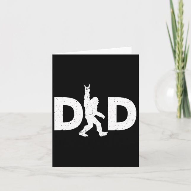 Tarjeta Papá Bigfoot Día del Padre  (Anverso)