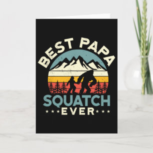 Tarjeta Papá Bigfoot Papá Sasquatch Mejor Papá Squatch de