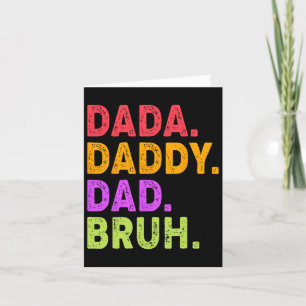 Tarjeta Papá Bruh Mens Funny Padre Vinta
