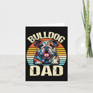 Tarjeta Papa Bulldog Amantes de los Perros Día del Padre