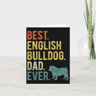 Tarjeta Papa Bulldog Inglés Siempre Papá Perro Día del Pad