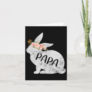 Tarjeta Papa Bunny Familia Floral Conejo Conejito Eas